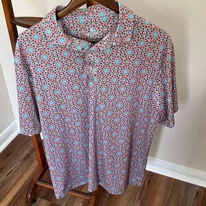 Colorful Floral Men's Polo Shirt